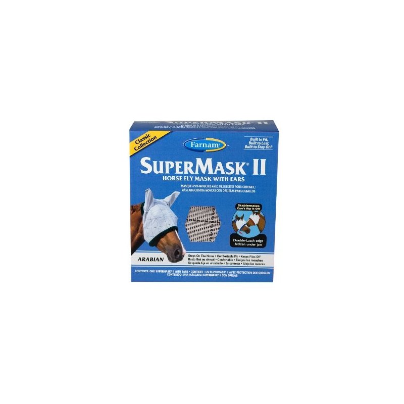 Farnam Super Mask with ears ARAB Maschera protettiva per la testa del cavallo 