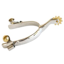 Tattini Speroni Western in acciaio lucido con rotella.