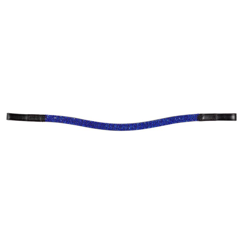 Tattini Frontalino con 4 file di strass blu