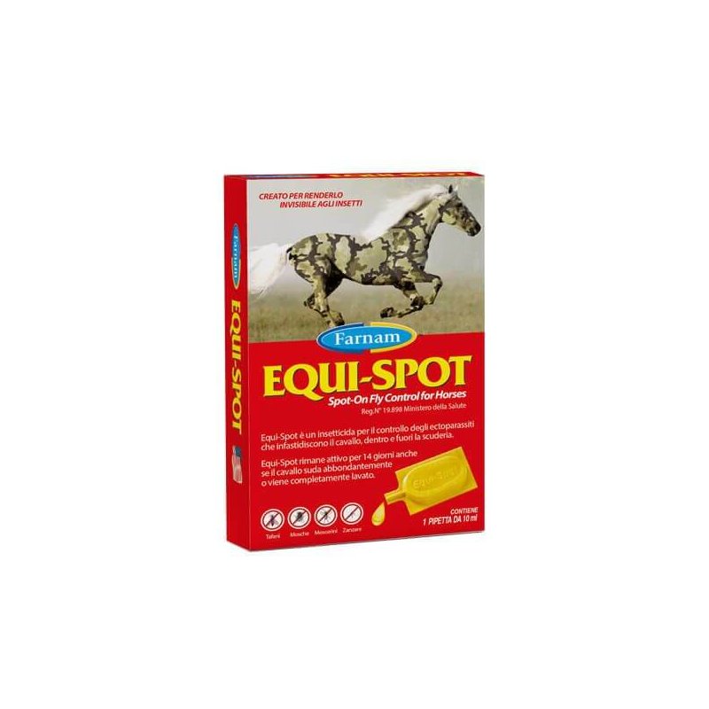 Farnam Equi-Spot 3x10ml insetticida Spot On per cavalli