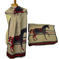 Winner Sciarpa con stampa equestre