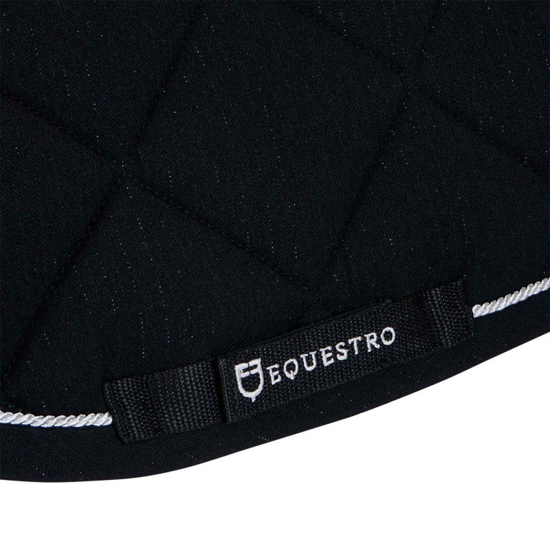 Equestro Sottosella in cotone con passamaneria glitter