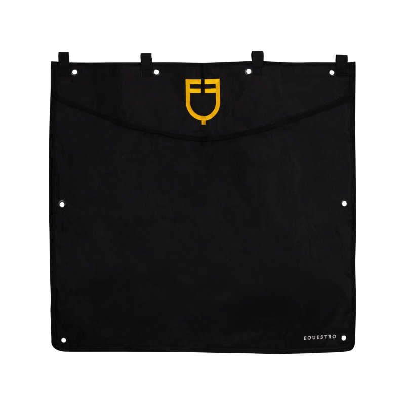 Equestro Tenda da Box Corta con Logo Ricamato