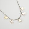 Collana girocollo con cavalli pendenti