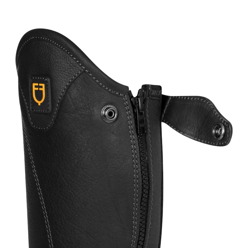Equestro Ghette Corte in cuoio con cerniera laterale
