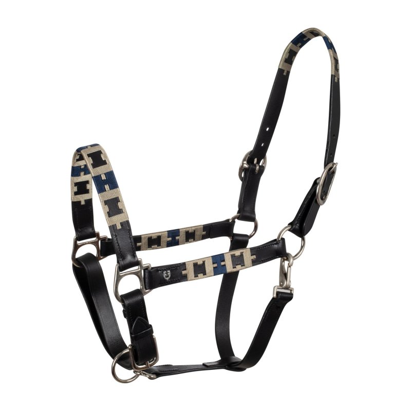 Equestro cavezza in cuoio con motivo geometrico - EquiSportMania