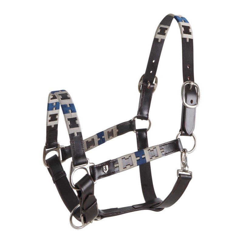 Equestro cavezza in cuoio con motivo geometrico - EquiSportMania
