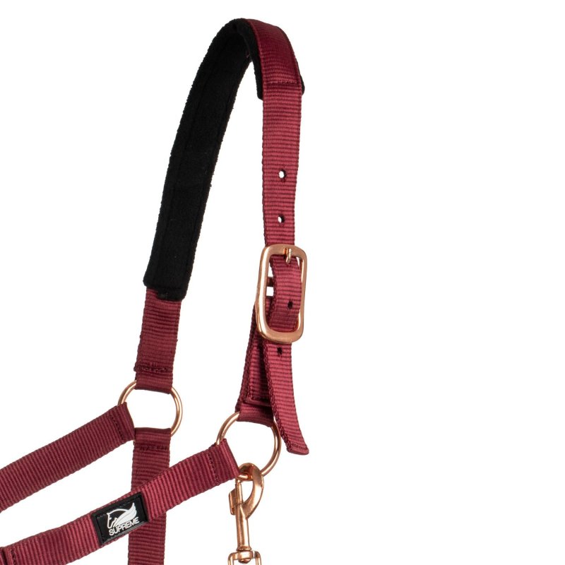 Supreme Cavezza in nylon rose gold line - EquiSportMania