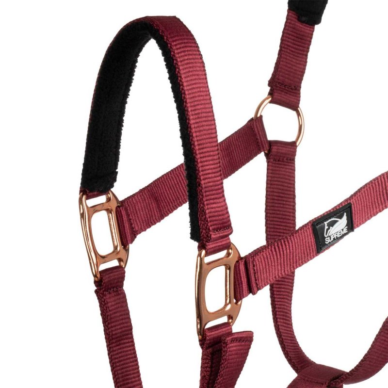 Supreme Cavezza in nylon rose gold line - EquiSportMania