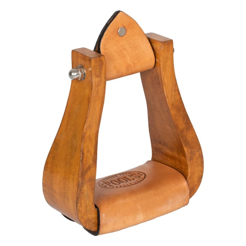 Pool's Equitazione Staffe Western YS Wide in legno