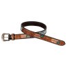 Pool's Equitazione Cintura western con perline ed incisione piume