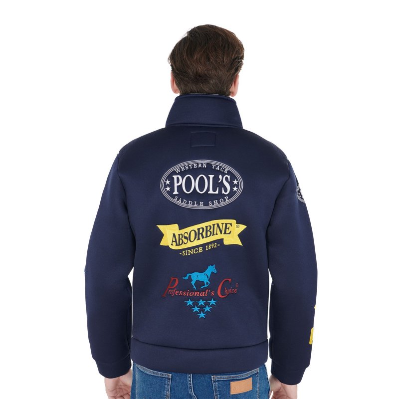Pool's Equitazione Giacca unisex multilogo senza cappuccio