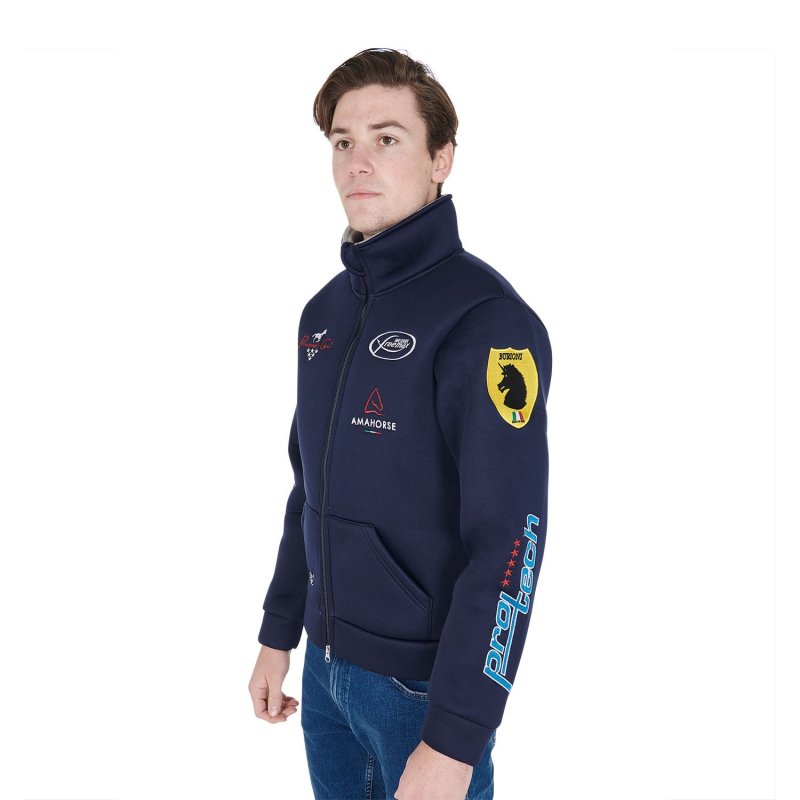 Pool's Equitazione Giacca unisex multilogo senza cappuccio