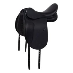 Equestro Sella dressage con blocchi removibili Nero