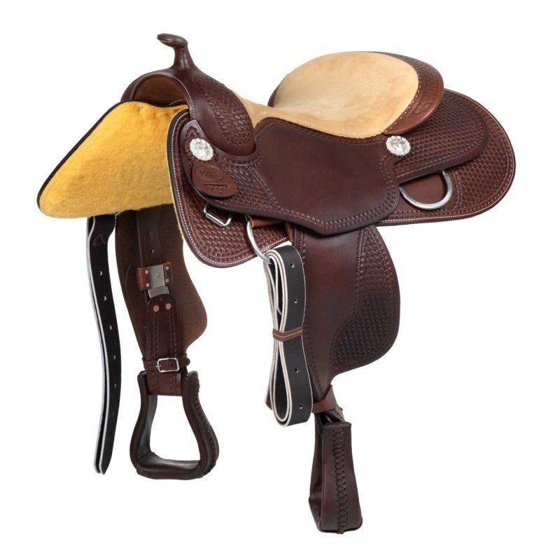 Pool's Equitazione Sella da reining Classic 1820 con lavorazione basket