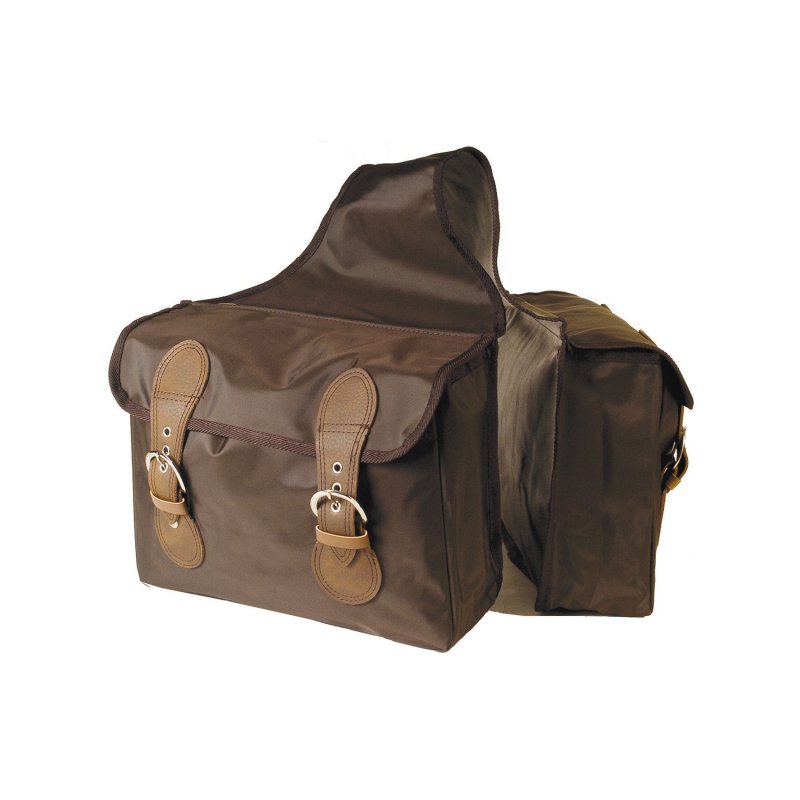 Pool's Equitazione Bisaccia nylon 2 tasche - Testa di moro