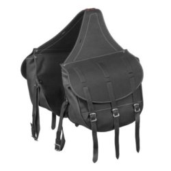 Lakota Saddlery Bisaccia vitello chiusura 3 lacci - Nero