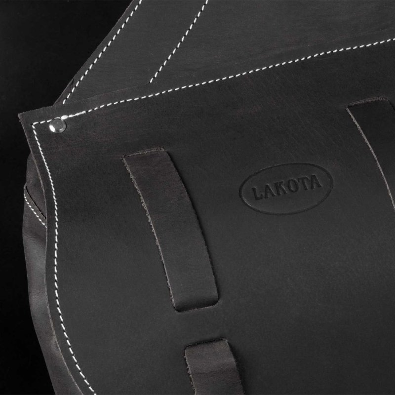 Lakota Saddlery Bisaccia vitello chiusura 3 lacci - Nero
