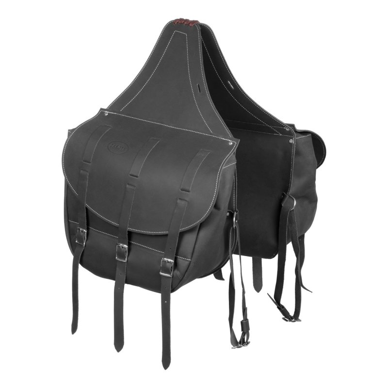Lakota Saddlery Bisaccia vitello chiusura 3 lacci - Nero