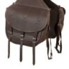 Lakota Saddlery Bisaccia vitello chiusura 3 lacci - Testa di moro