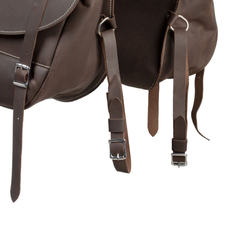 Lakota Saddlery Bisaccia vitello chiusura 3 lacci - Testa di moro