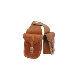 Lakota Saddlery Bisaccia anteriore cuoio Border Stamp - Naturale